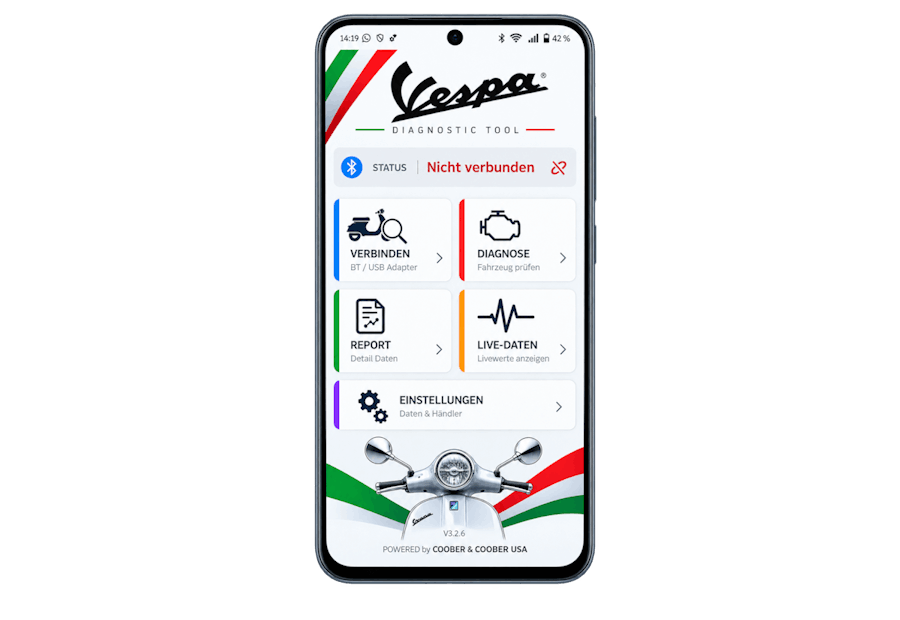 Vespa Diagnostic app